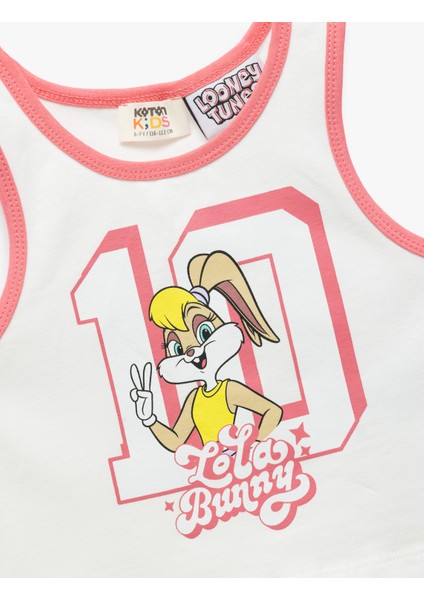 Pamuklu Lisanslı Bisiklet Yaka Baskılı Lola Bunny Atlet modelleri