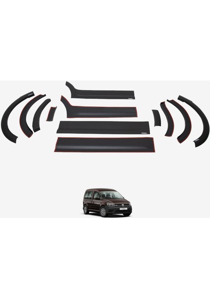 Vw Caddy Maxi Dodik Seti - Çamurluk ve Kapı, Çift Sürgü, Uzun Şase (12 Parça) | (2003-2010)