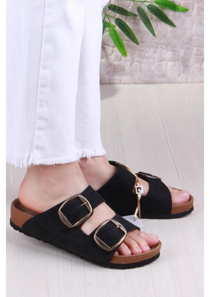 7551 Anatomik Rahat Orijinal Ürün Çift Tokalı Kadın Terlik