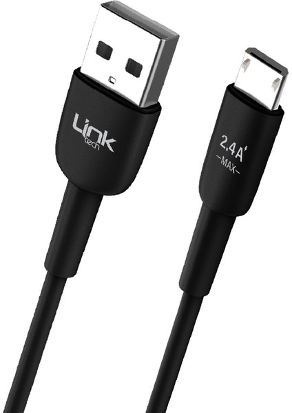 K600 Premium Micro USB Data/şarj Kablosu 2.4A 1mt Siyah