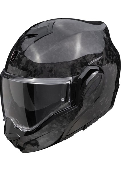 Exo-Tech Evo Onyx Carbon Çene Açılabilir Motosiklet Kaskı Siyah