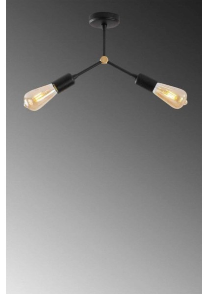 Lina 2'li Siyah Tavan Avize