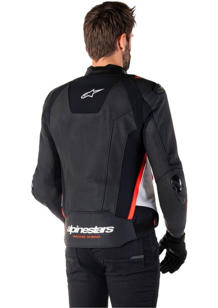 Missile V3 Deri Korumalı Motosiklet Montu Siyah Beyaz Kırmızı fırsatları