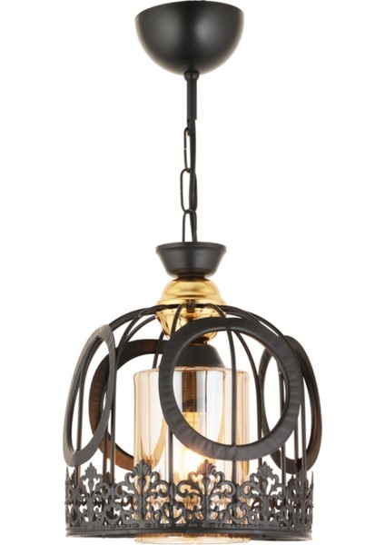 Tekli Zümra Siyah Modern Aşağı Bakan Avize