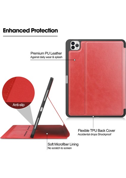 iPad A16 11. Nesil 2025 / 10. Nesil Kılıf 2022 Için Deri Iş Folio Tablet Kılıfı, Stand Fonksiyonu ve Stand Fonksiyonu ile 11 Inç / 10.9 Inç iPad Tablet Kılıfı (Yurt Dışından)