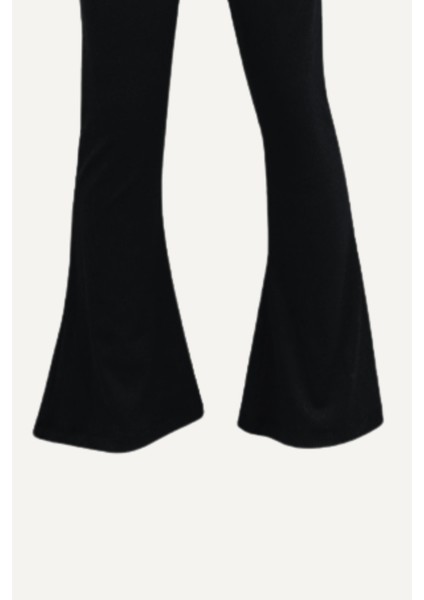 Kısa Kollu Crop Yüksel Bel Fitilli Ispanyol Paça Tayt TAKIM-42020 fırsatları