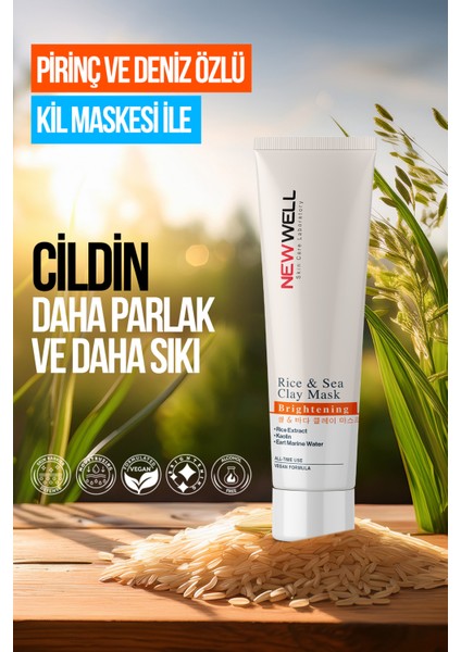 Rice & Sea Clay Mask Pirinç ve Deniz Özlü Kil Maskesi 100 ml fırsatları