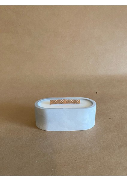 Bergamot & Öd Kokulu Gri Beton Kap Soya Mumu