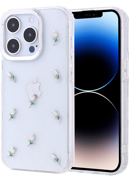 Apple iPhone 14 Pro Kılıf Kutup Figürlü Lale + Ekran Koruyucu