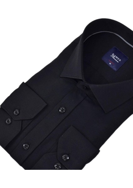 Erkek Slim Fitt Armürlü Uzun Kol Gömlek 2413 BGL-ST04383 fırsatları