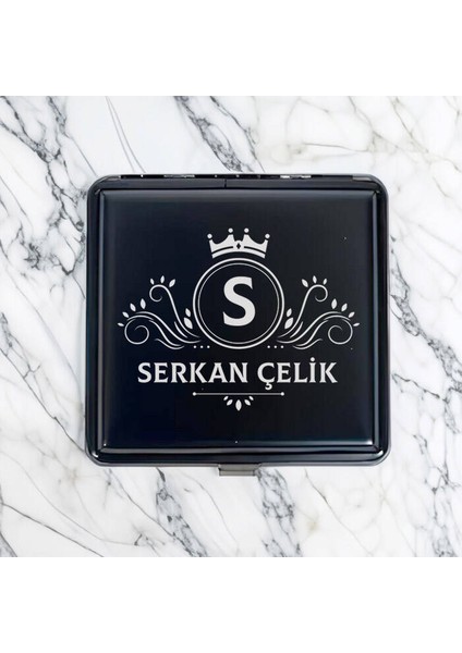 Kral Arkadaşım Isimli Metal Siyah Sigaralık