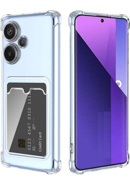 Xiaomi Redmi 13 4g Uyumlu Kılıf Kamera Koruma ve Köşe Korumalı Kartlıklı Cüzdanlı Darbe Emici Kapak