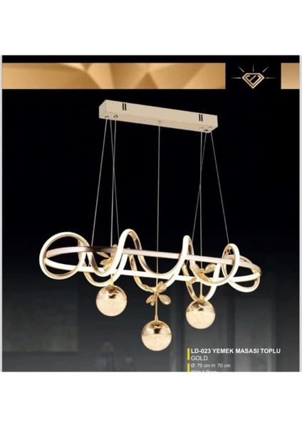 Kuzey 3 Toplu Taçlı Rose Gold 3 Renk Oturma Odası Yemek Masası Salon Avizesi fiyatları