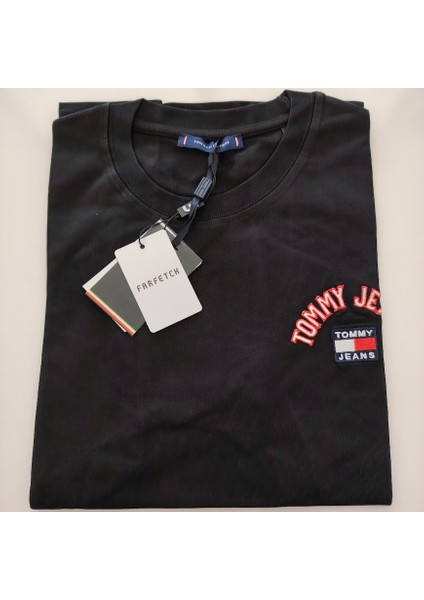 Erkek Tjm Reg Badge Siyah T-Shirt