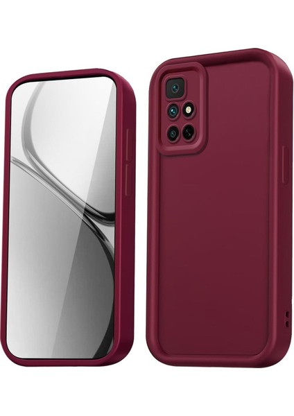 Xiaomi Redmi 10 4g 2022 Uyumlu Kılıf Kamera Korumalı Yumuşak Dokulu Darbe Emici Bordo Silikon Kapak fiyatları