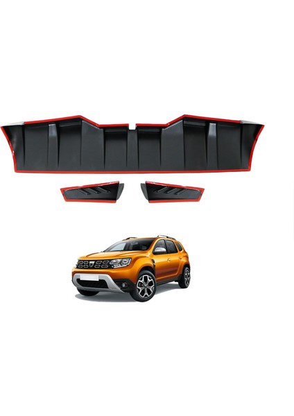 Dacia Duster Spoiler Arka Cam Üstü - Siyah (3 parça) | 2018-2024 Arası modelleri