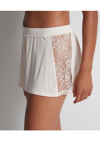 Lazy Days Shorty Modal ve Ipek Karışımı Dantelli Şort Külot