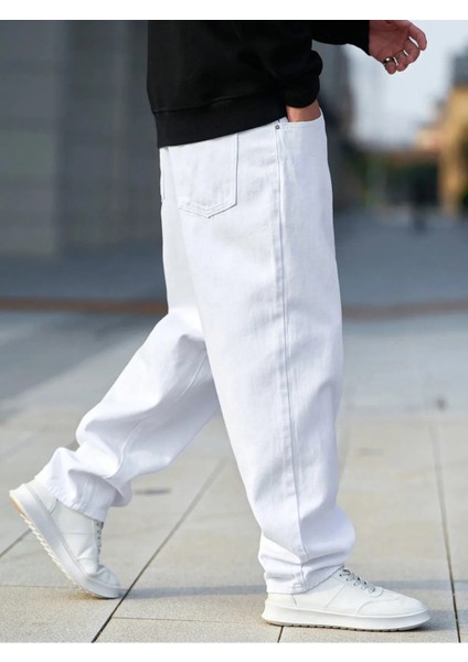 Erkek Casual Baggy Denim Jean Kot Pantolon modelleri