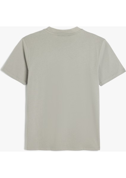 Bisiklet Yaka Pamuklu Kısa Kollu Basic Slim Fit Tişört fiyatları