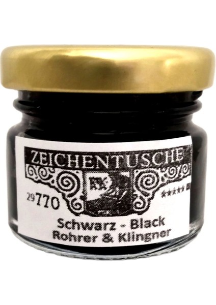 Rohrer&klingner Çizim-Kaligrafi-Hat MÜREKKEBI-770 Siyah 25ML (Ekonomik Boy)