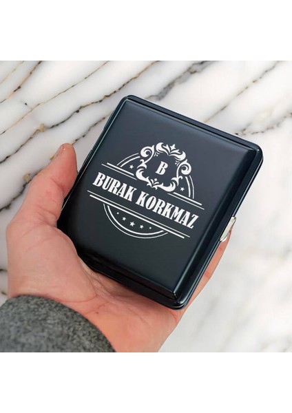 Dosta Hediye Isimli Metal Siyah Sigara Tabakası