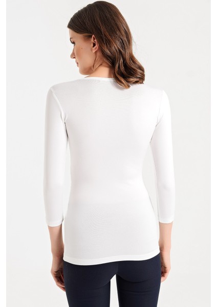 Anvelop Kruvaze Yaka Capri Kol Bluz indirimleri