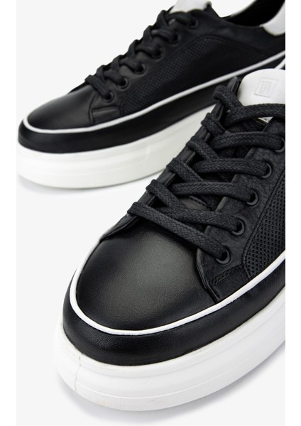 Erkek Deri Siyah Deri Sneakers & Spor Ayakkabı 298 2832-6015 Erk Ayk Y25 Sıyah Dr