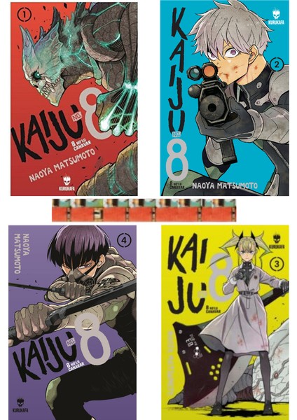 Kaiju No: 8 - 8 No`lu Canavar 1-2-3-4 (4kitap-Manga)