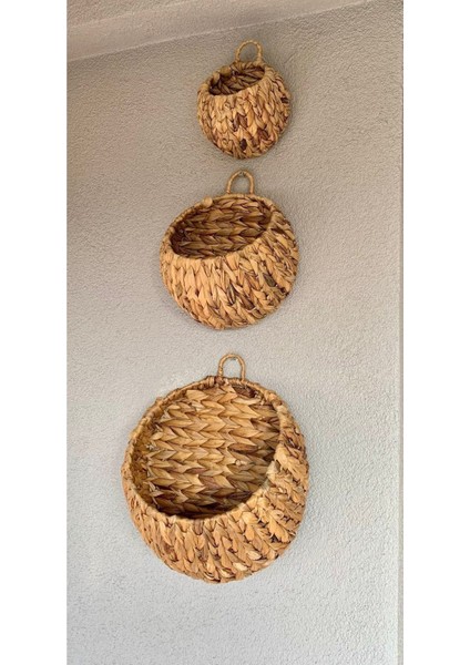 Hasır Yuvarlak Dekoratif Gazetelik Çiçeklik Raf fırsatları