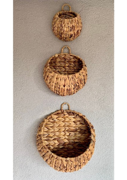 Hasır Yuvarlak Dekoratif Gazetelik Çiçeklik Raf indirimleri