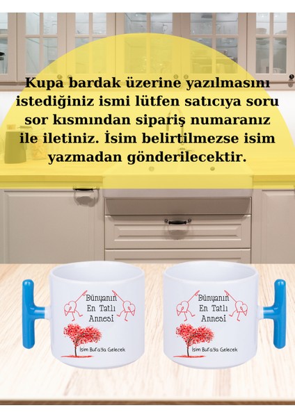 Anneler Gününe Özel Kişiye Özel T Kulplu Kupa Bardak modelleri