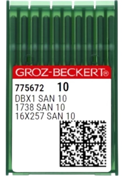 10 Numara Dbx1 SAN10/1738SAN10 Ffg Groz Beckert Düz Makina Ince Dip SAN10 (100LÜK Paket)