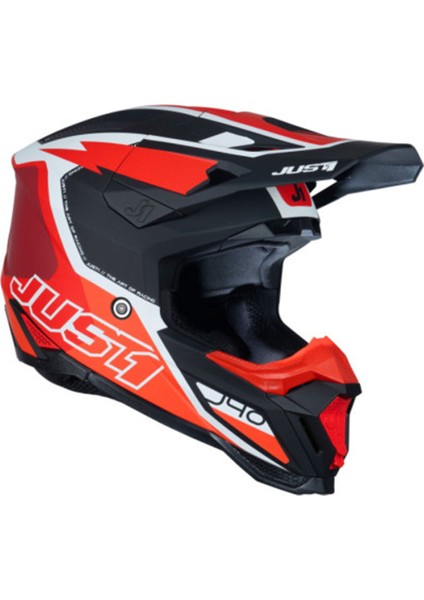 J40 Flash Off-Road Kaskı Kırmızı Beyaz Siyah fiyatları