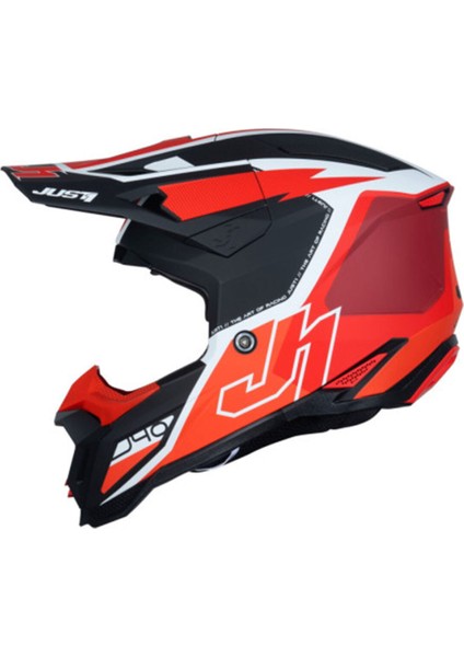 J40 Flash Off-Road Kaskı Kırmızı Beyaz Siyah modelleri