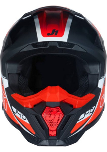 J40 Flash Off-Road Kaskı Kırmızı Beyaz Siyah fırsatları