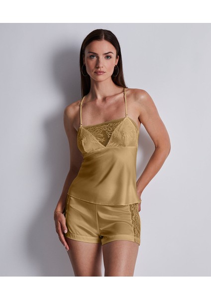 Midnight Whisper Shorty Dantelli Stretch Ipek Şort Külot