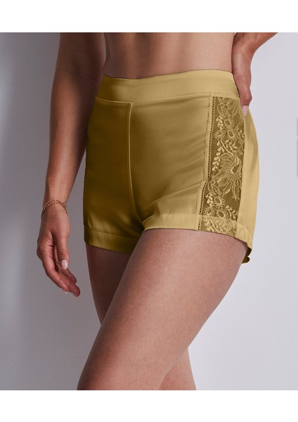 Midnight Whisper Shorty Dantelli Stretch Ipek Şort Külot