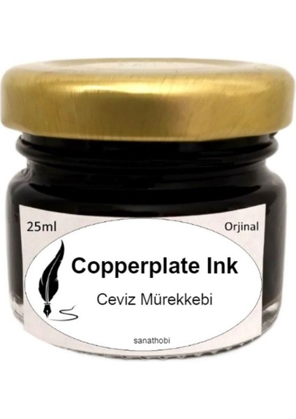 Copperplate Ink Ceviz Mürekkebi-Gölge Yazı-Walnut 25ML-INK