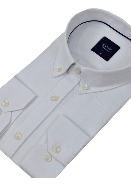 Erkek Slim Fitt Uzun Kol Gömlek 2424 BGL-ST04381