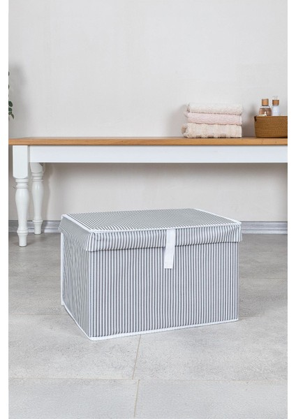 Kapaklı Çok Amaçlı Çamaşır-Saklama-Düzenleme Vb Hurç Kutu - 40 x 30 x 26 - Mini