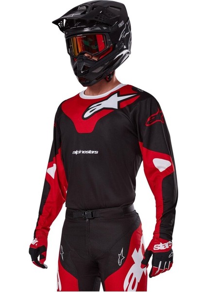 Alpinestars Racer Veil Kros Motosiklet Jerseyi Siyah Kırmızı Beyaz modelleri