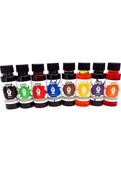 Pilot Parallel Pen Mürekkebi-Kaligrafi Mürekkep-8 RENK-30ML