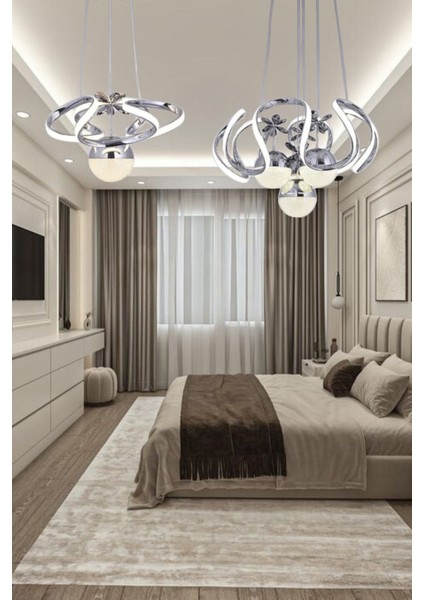 Sarkıt Modern Tek Toplu ve 4 Toplu 3 Renk LED Avize Darius Modeller Toplam 2 LED Avize fiyatları