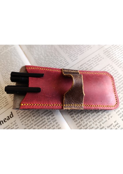 Crazy Hors Hakiki Deri El Emeği Özel Kalemleriniz Için Kalemlik Kalem Kutu 27 cm 6 cm Bbb7 fırsatları