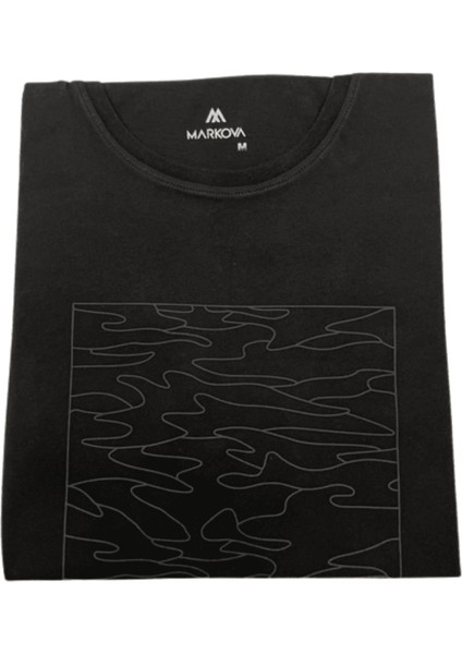 Erkek-O Yaka T-Shirt-Siyah fırsatları