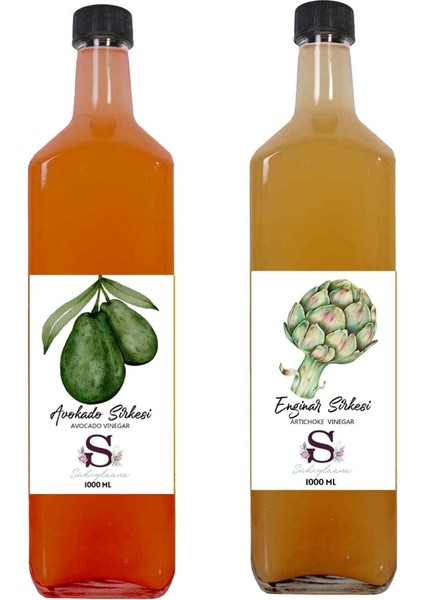 Doğal Avokado Sirkesi 1000 ml - Doğal Enginar Sirkesi 1000 ml