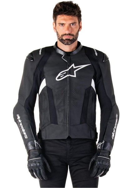 Alpinestars Missile V3 Deri Korumalı Motosiklet Montu Siyah Beyaz modelleri