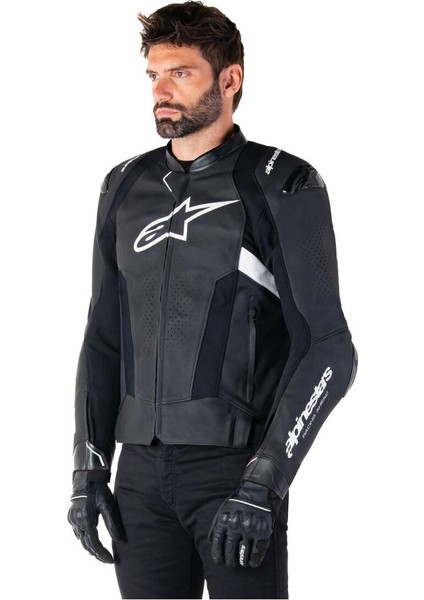 Alpinestars Missile V3 Deri Korumalı Motosiklet Montu Siyah Beyaz fırsatları
