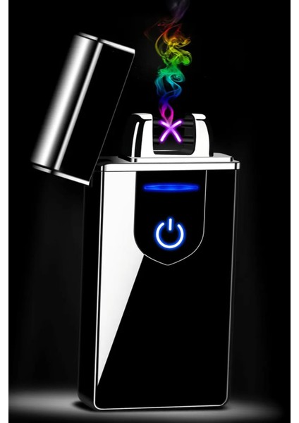K21 USB Şarjlı 2 Ark Alevsiz Çakmak -New Style