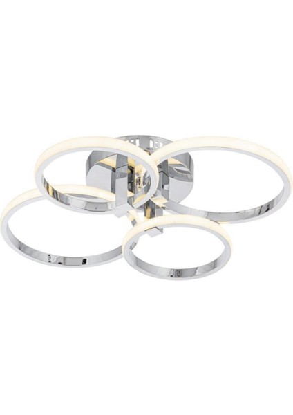 Modern Tasarım 4 Lambalı Avize - Metal Malzeme - LED Ampul - 4 Başlık - NoColor